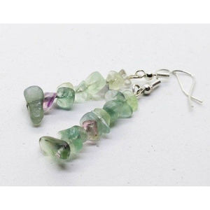African Fluorite sterling silver 925' drop earrings